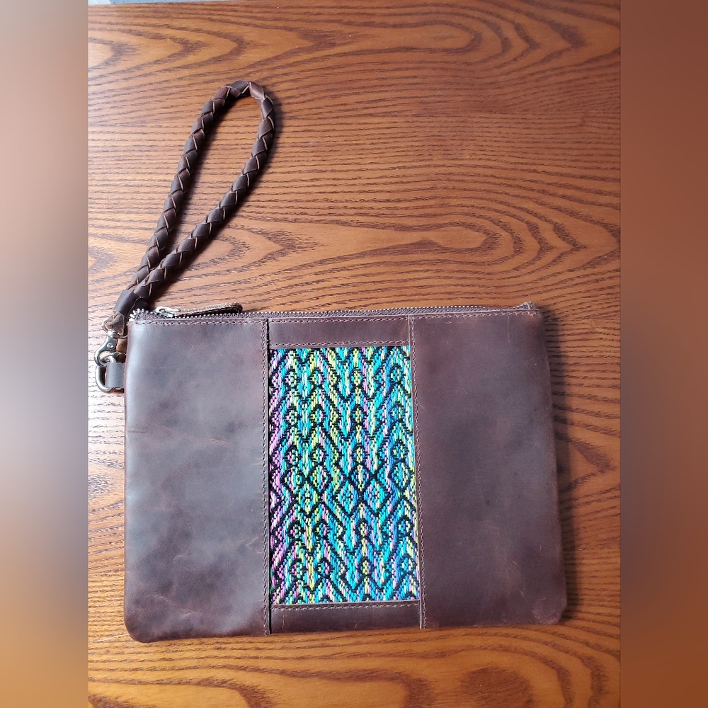 OOAK Daja Designs Handmade Leather Wristlet Wallet Clutch